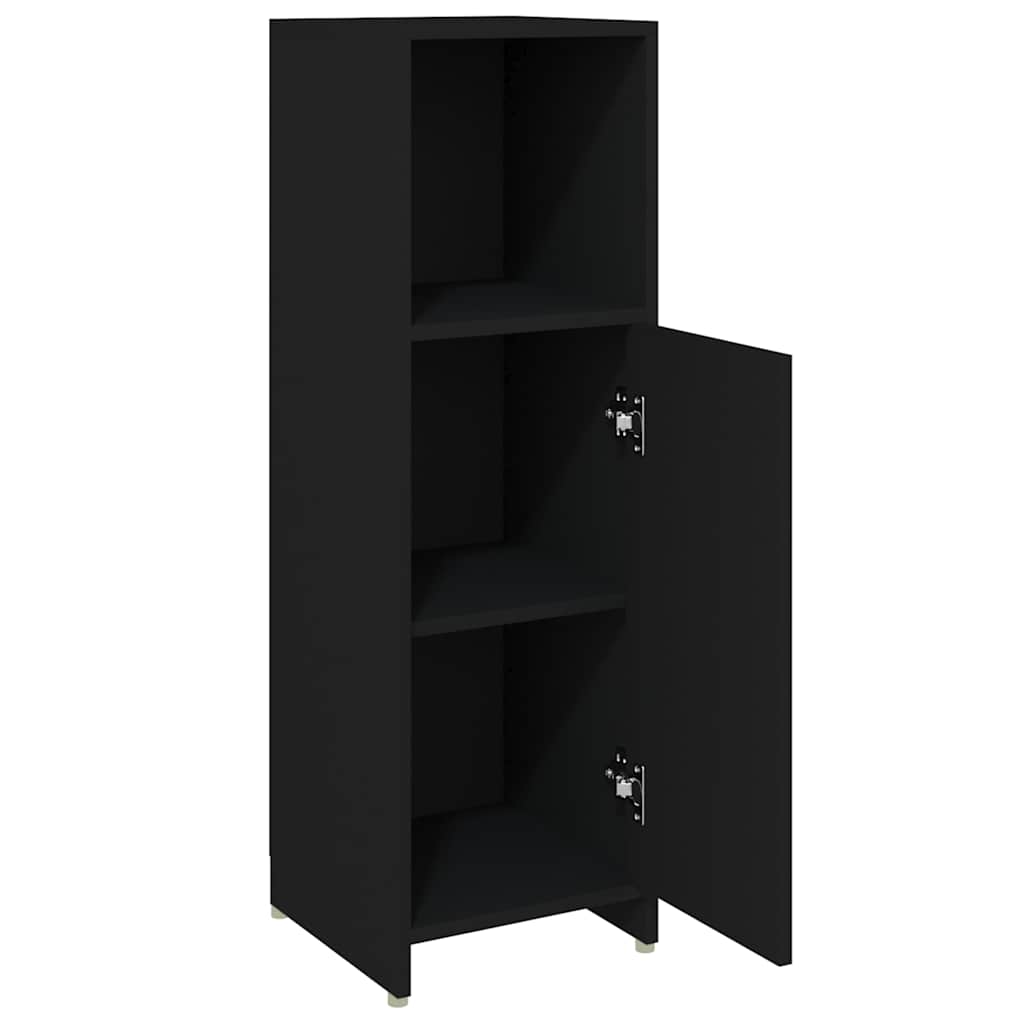 vidaXL Bathroom Cabinet | Black | Engineered wood | Medium | Bathroom Cabinet 5
