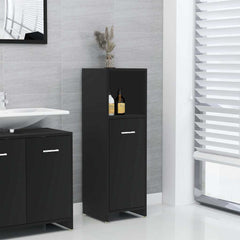 vidaXL Bathroom Cabinet | Black | Engineered wood | Medium | Bathroom Cabinet 1