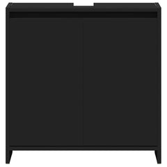vidaXL Bathroom Cabinet Black 60x33x60 cm Engineered Wood 6