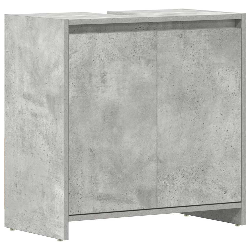 vidaXL Bathroom Cabinet Concrete Grey 60x33x60 cm Engineered Wood 2