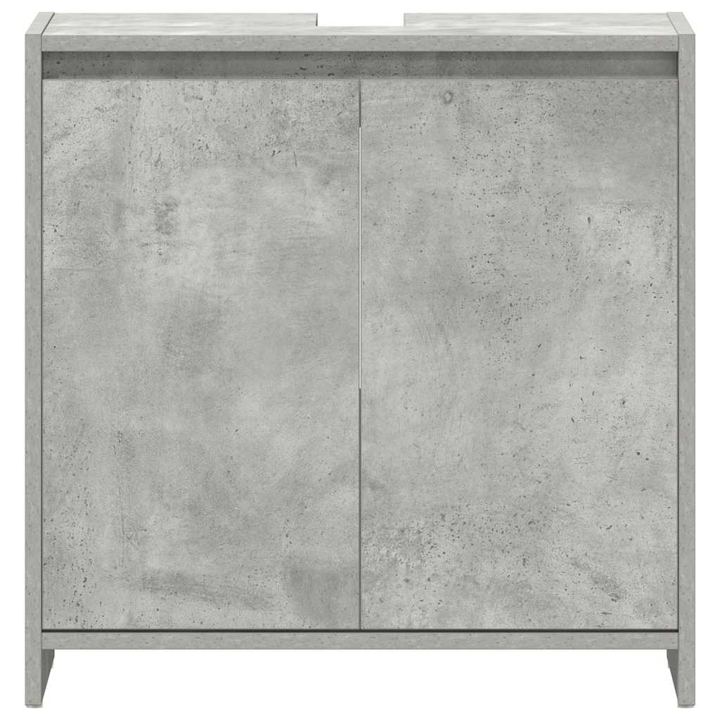 vidaXL Bathroom Cabinet Concrete Grey 60x33x60 cm Engineered Wood 6