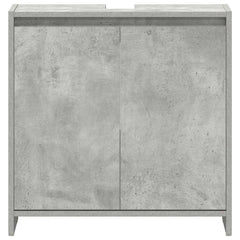 vidaXL Bathroom Cabinet Concrete Grey 60x33x60 cm Engineered Wood 6