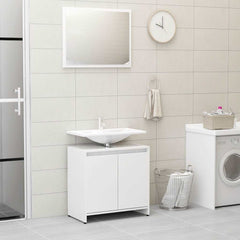 vidaXL Bathroom Furniture Set | High gloss white | Engineered Wood | Standard 1