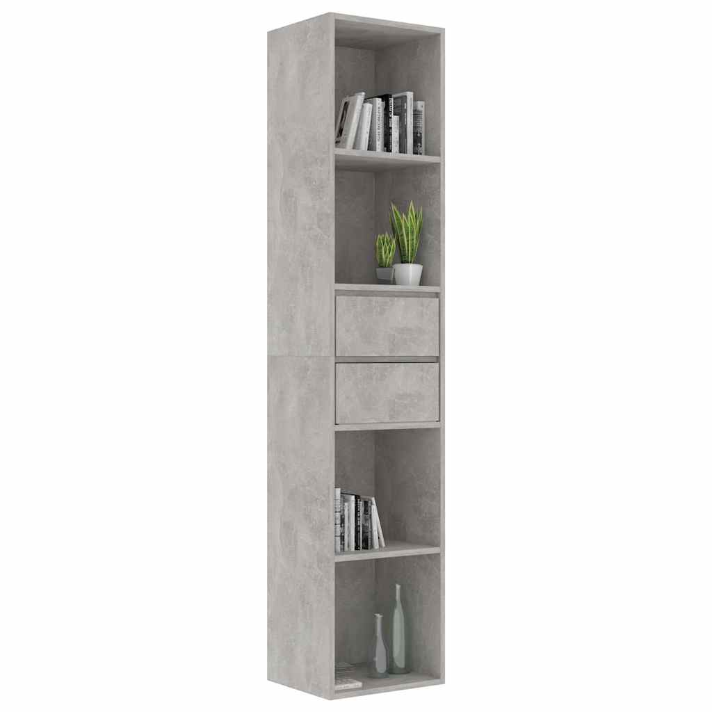 vidaXL Book Cabinet | Concrete Grey | Engineered Wood | Medium | Book Cabinet 3