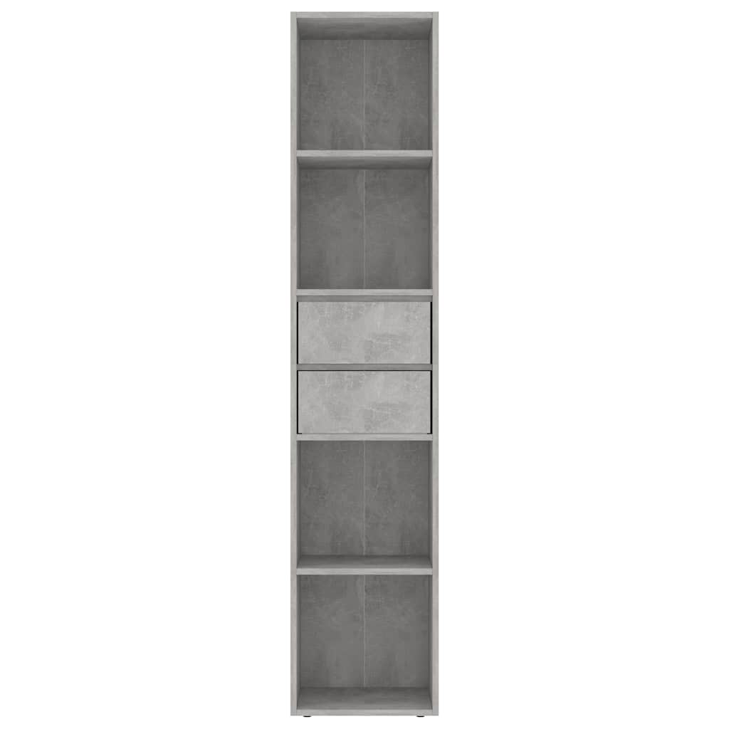 vidaXL Book Cabinet | Concrete Grey | Engineered Wood | Medium | Book Cabinet 4