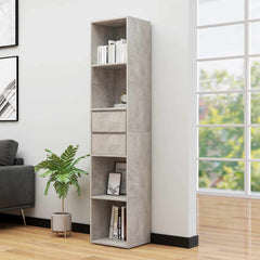 vidaXL Book Cabinet | Concrete Grey | Engineered Wood | Medium | Book Cabinet 1