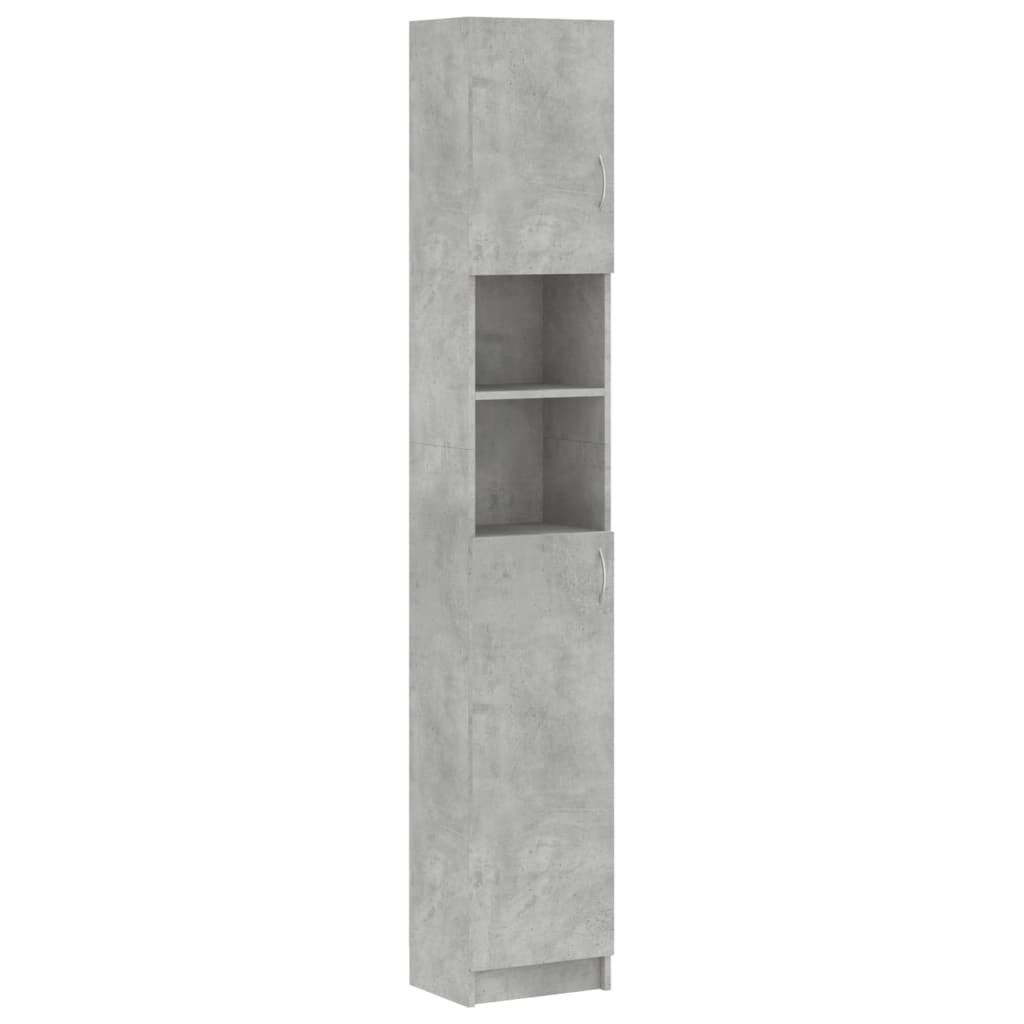 vidaXL Bathroom Cabinet | Concrete grey | Engineered wood | Tall 2