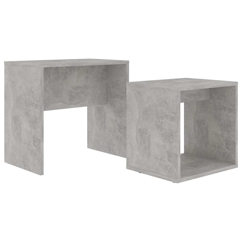 vidaXL Coffee Table | Concrete grey | Engineered wood | Small | Stackable 2
