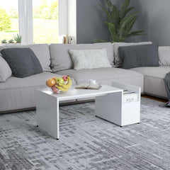 vidaXL Coffee Table | White | Engineered wood | Medium | Storage | Coffee Table 1