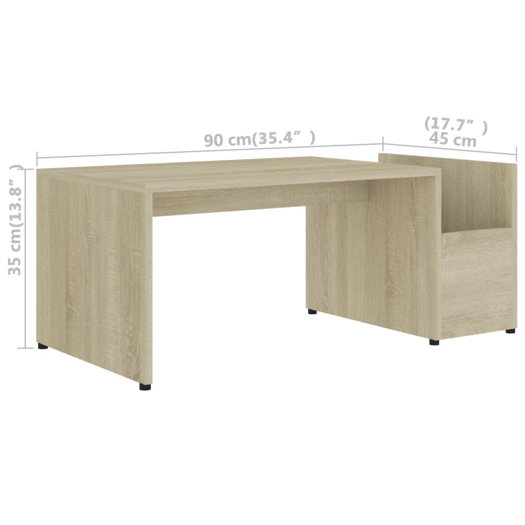 vidaXL Coffee Table | Sonoma oak | Engineered wood | Medium | Coffee Table 6