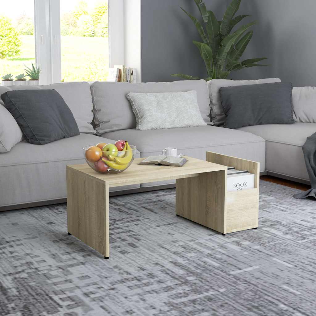 vidaXL Coffee Table | Sonoma oak | Engineered wood | Medium | Coffee Table 1