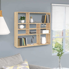 vidaXL Wall Shelf | Sonoma oak | Engineered wood | Medium | Wall mounting 1