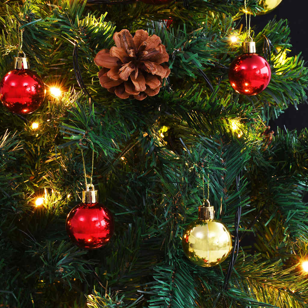vidaXL Artificial Pre-lit Christmas Tree with Baubles Green 150 cm 5