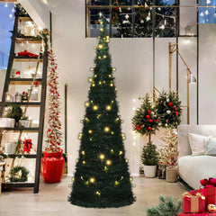 Artificial Christmas Tree Pop-up 50 LEDs Green 120 cm 180 cm 60 cm