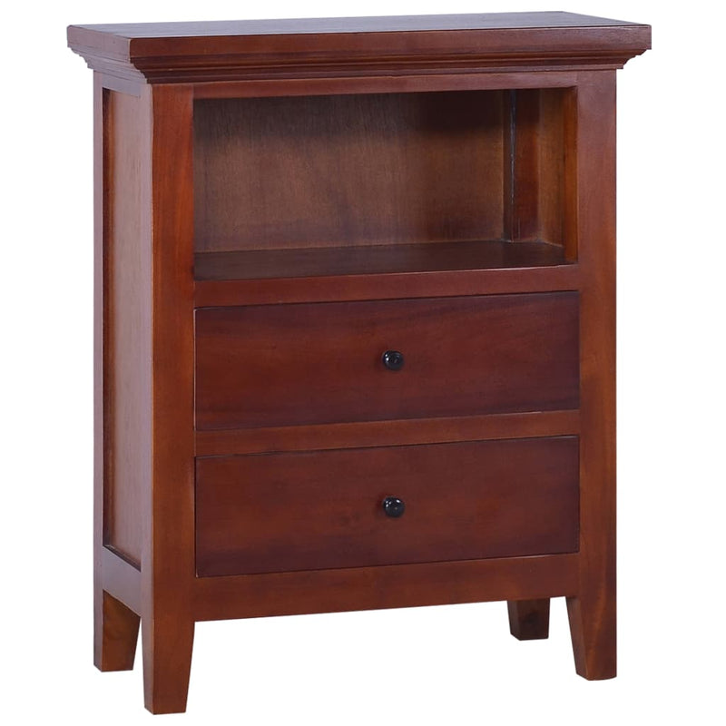 Side Cabinet Classical Brown 60x30x75 cm Solid Mahogany Wood