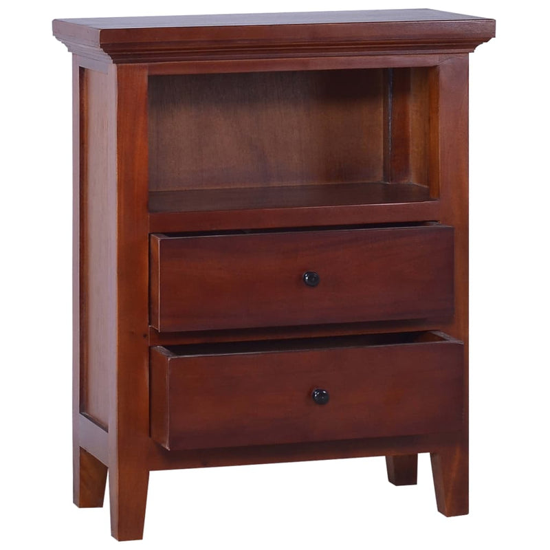 Side Cabinet Classical Brown 60x30x75 cm Solid Mahogany Wood