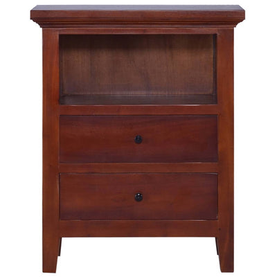 Side Cabinet Classical Brown 60x30x75 cm Solid Mahogany Wood