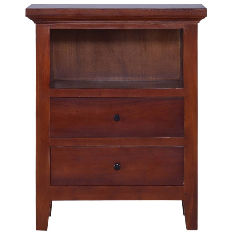 Side Cabinet Classical Brown 60x30x75 cm Solid Mahogany Wood