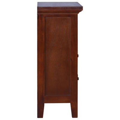 Side Cabinet Classical Brown 60x30x75 cm Solid Mahogany Wood