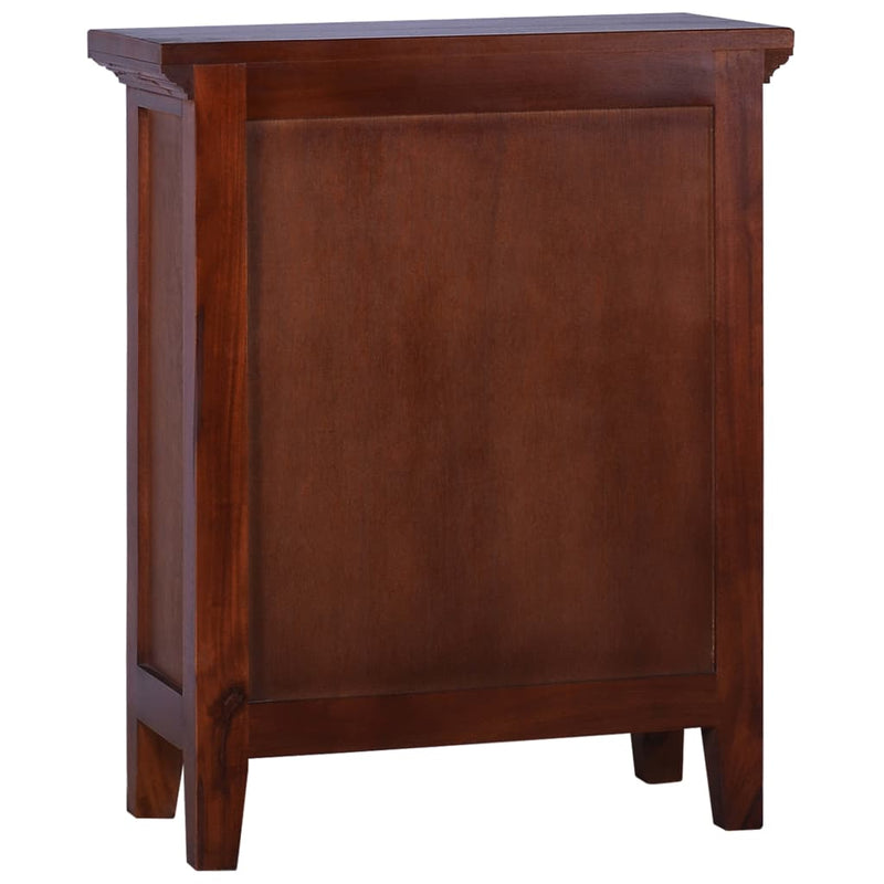 Side Cabinet Classical Brown 60x30x75 cm Solid Mahogany Wood