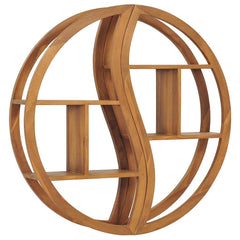 320772 vidaXL Yin Yang Wall Shelf 100x20x100 cm Solid Teak Wood 1