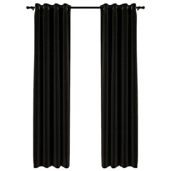 vidaXL Linen-Look Blackout Curtains 2 pcs Anthracite 140x225cm 2