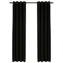 vidaXL Linen-Look Blackout Curtains 2 pcs Anthracite 140x245cm 2