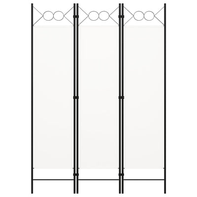 3-Panel Room Divider White 120x180 cm