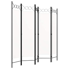 320707 vidaXL 5-Panel Room Divider White 200x180 cm 2