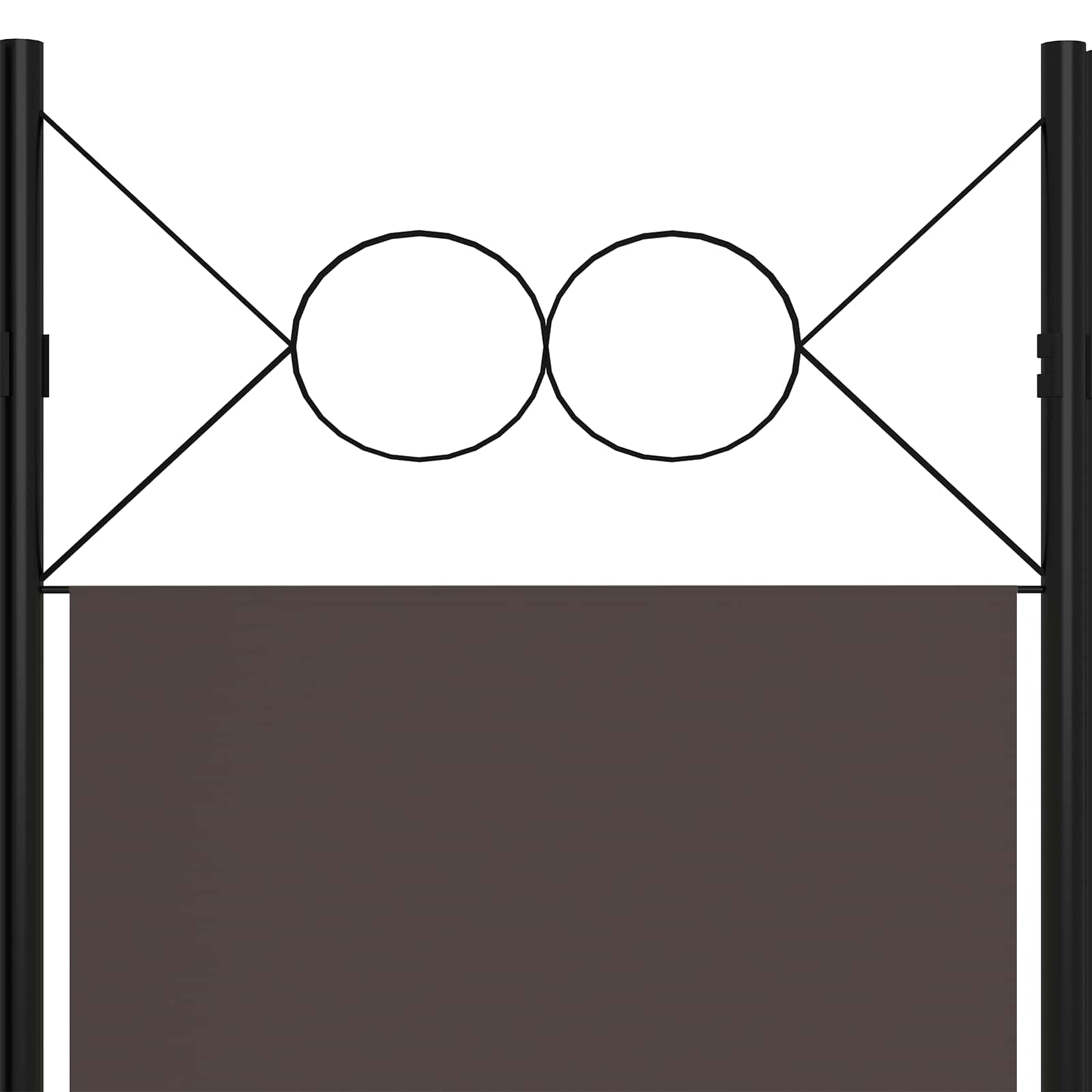 320708 vidaXL 5-Panel Room Divider Brown 200x180 cm 5
