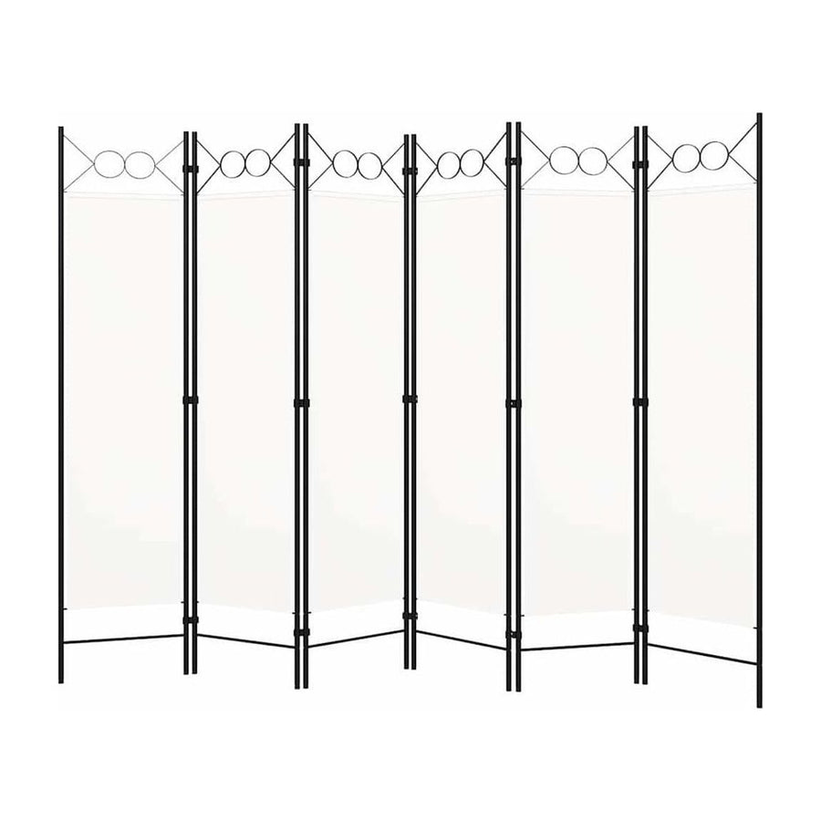 6-Panel Room Divider White