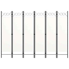 320711 vidaXL 6-Panel Room Divider White 240x180 cm 3
