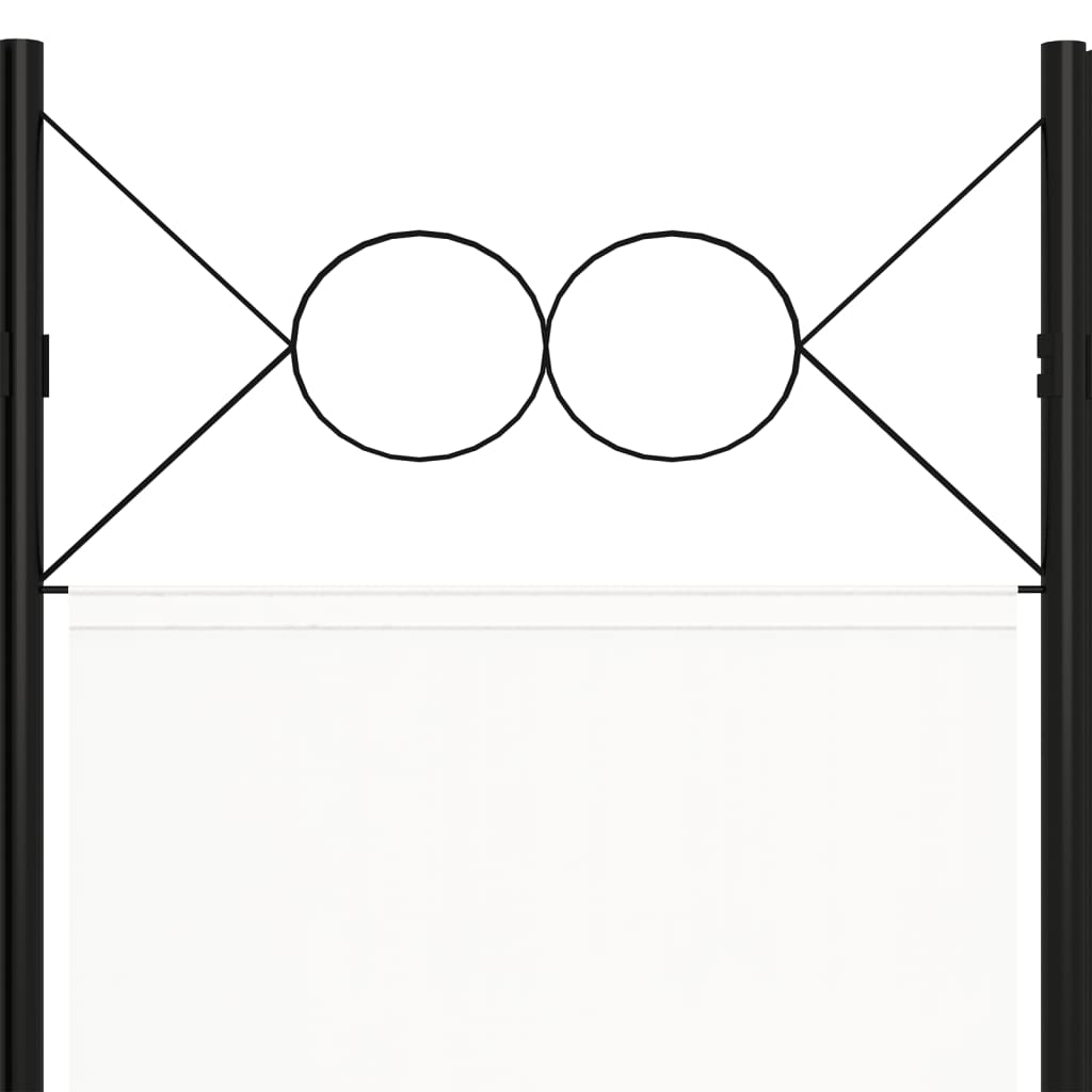 320711 vidaXL 6-Panel Room Divider White 240x180 cm 5
