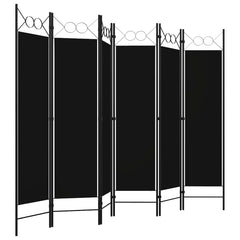 320714 vidaXL 6-Panel Room Divider Black 240x180 cm 3
