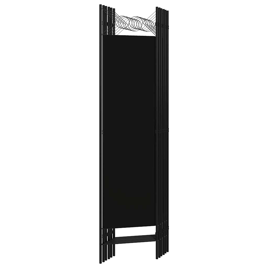 320714 vidaXL 6-Panel Room Divider Black 240x180 cm 4