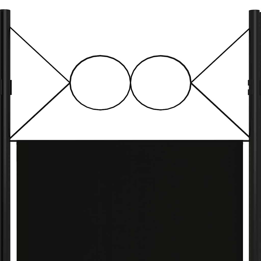 320714 vidaXL 6-Panel Room Divider Black 240x180 cm 5