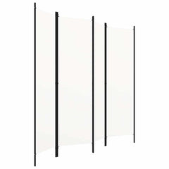 vidaXL 4-Panel Room Divider White 200x180 cm 2
