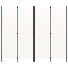 vidaXL 4-Panel Room Divider White 200x180 cm 3