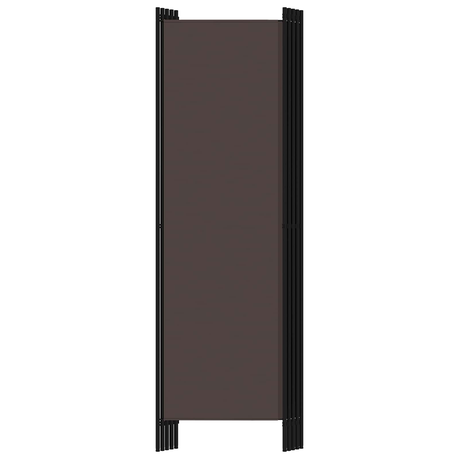 320724 vidaXL 5-Panel Room Divider Brown 250x180 cm 4