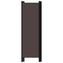 320724 vidaXL 5-Panel Room Divider Brown 250x180 cm 4