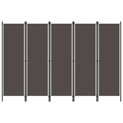 320725 vidaXL 5-Panel Room Divider Anthracite 250x180 cm 1