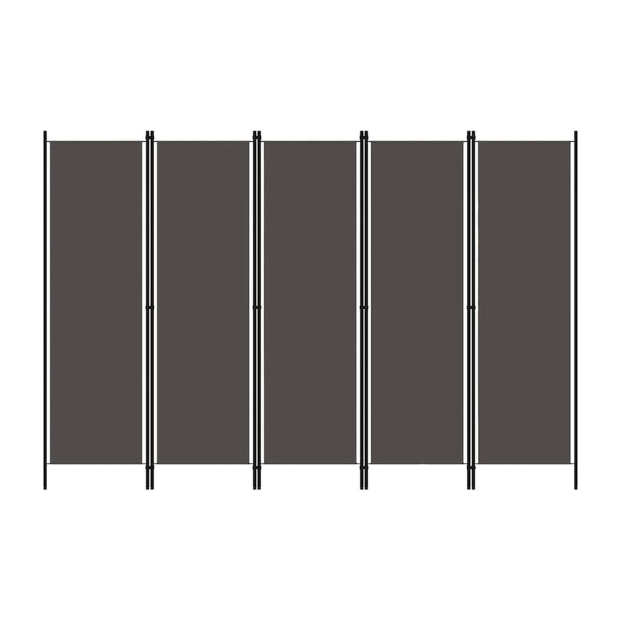5-Panel Room Divider Anthracite