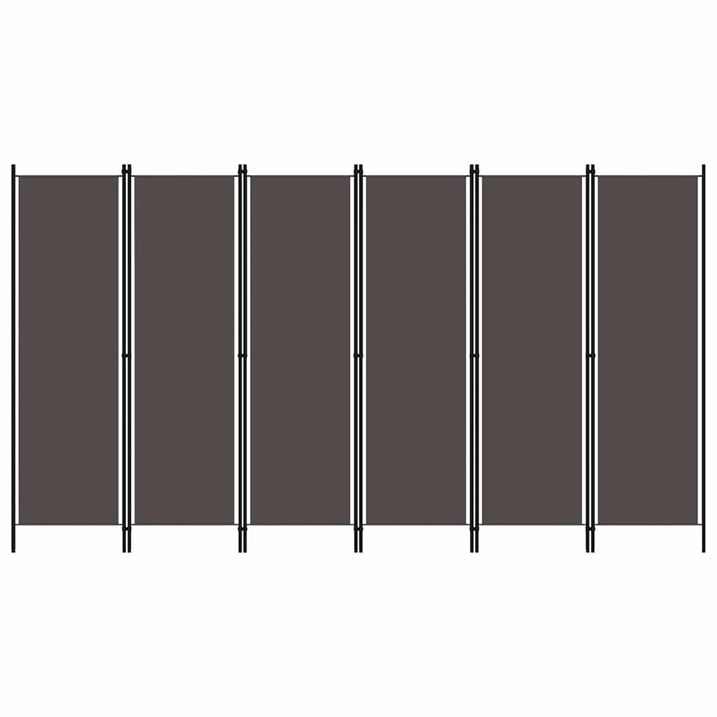 320729 vidaXL 6-Panel Room Divider Anthracite 300x180 cm 1