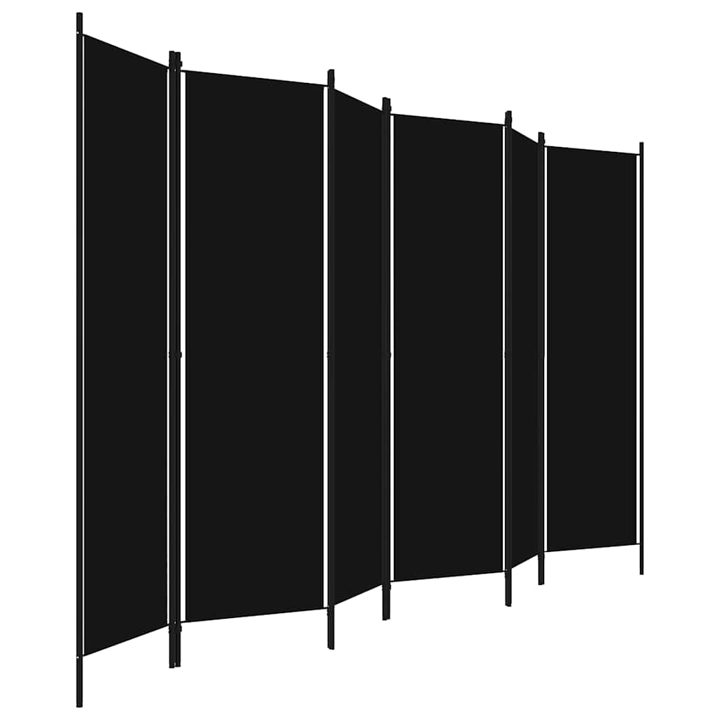 320730 vidaXL 6-Panel Room Divider Black 300x180 cm 3