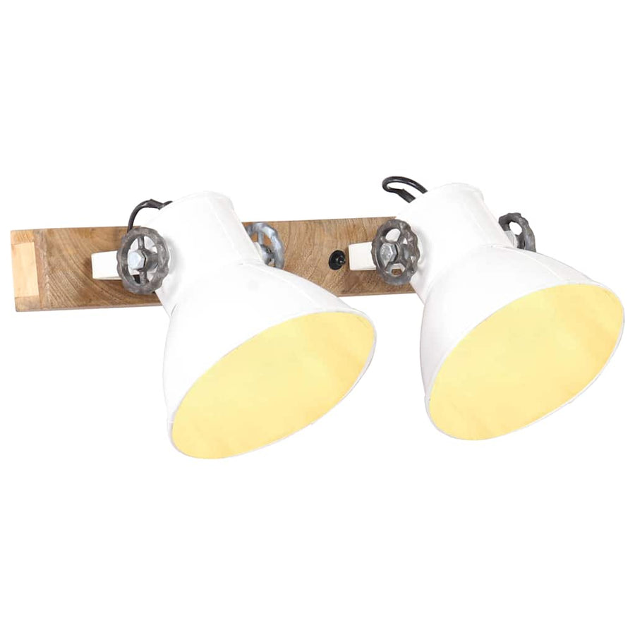 320518 vidaXL Industrial Wall Lamp White 45x25 cm E27 1