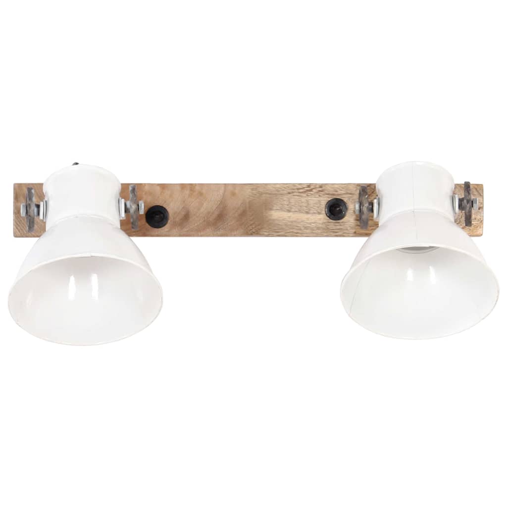 Industrial Wall Lamp 90x25 cm E27 White Straight - 2 lamp shades