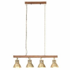 320522 vidaXL Industrial Ceiling Lamp Brass E27 Mango Wood 4