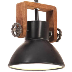 vidaXL Hanging Lamp | Black | Iron | 19 cm diameter | Hanging Lamp | Round 1
