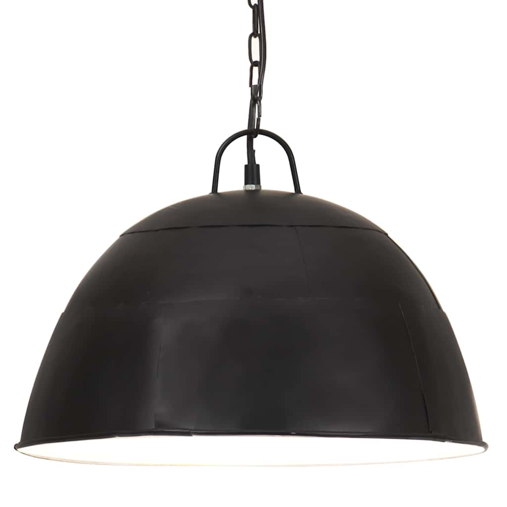 vidaXL Hanging Lamp | Black | Iron | Medium | Hanging Lamp | Round | Industrial 2