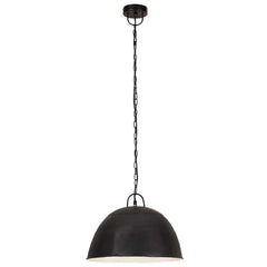 vidaXL Hanging Lamp | Black | Iron | Medium | Hanging Lamp | Round | Industrial 4
